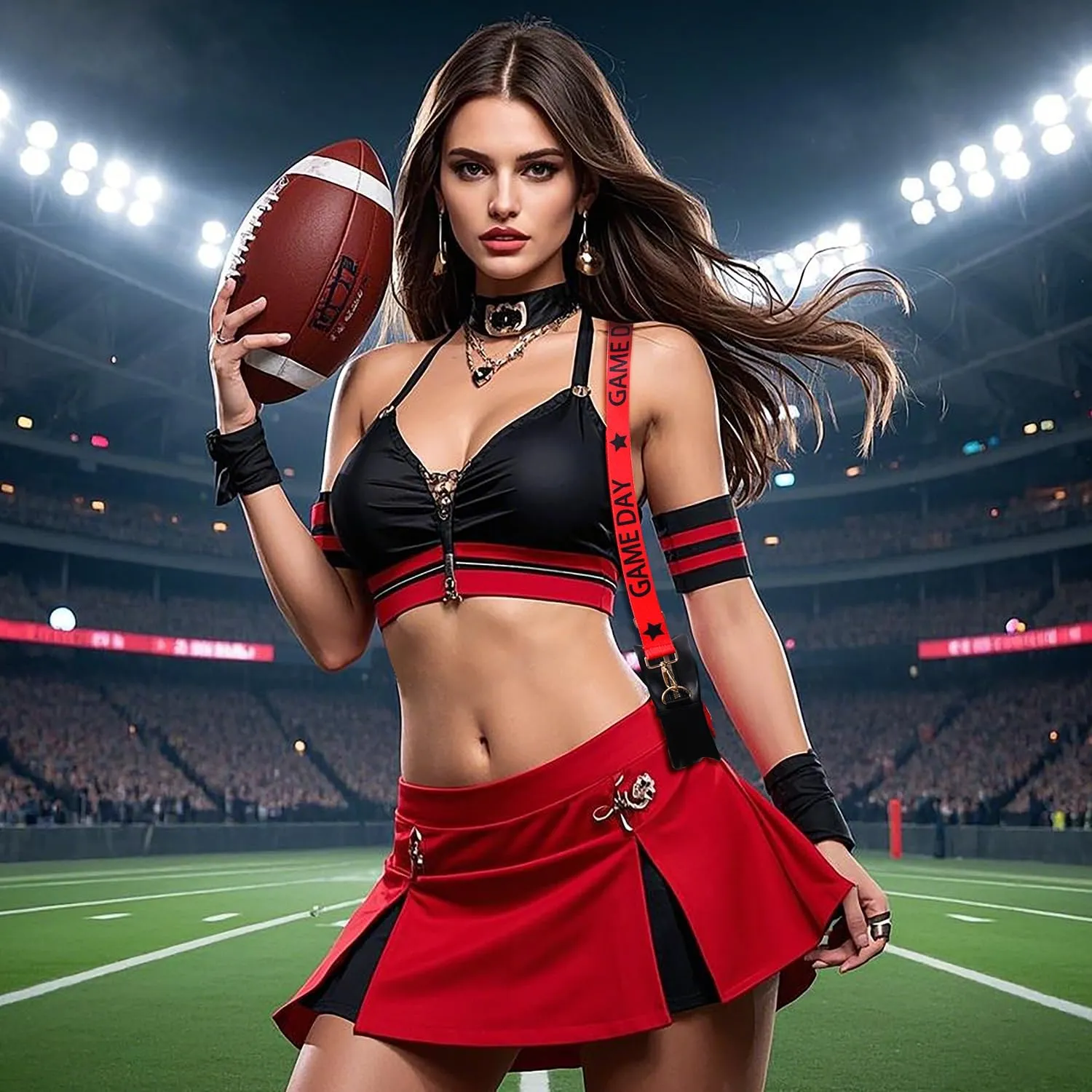 Game Day Clear Bag for Stadium Events with Letter Patches Stadium Approved Clear Crossbody Purse for Concerts Sports Events