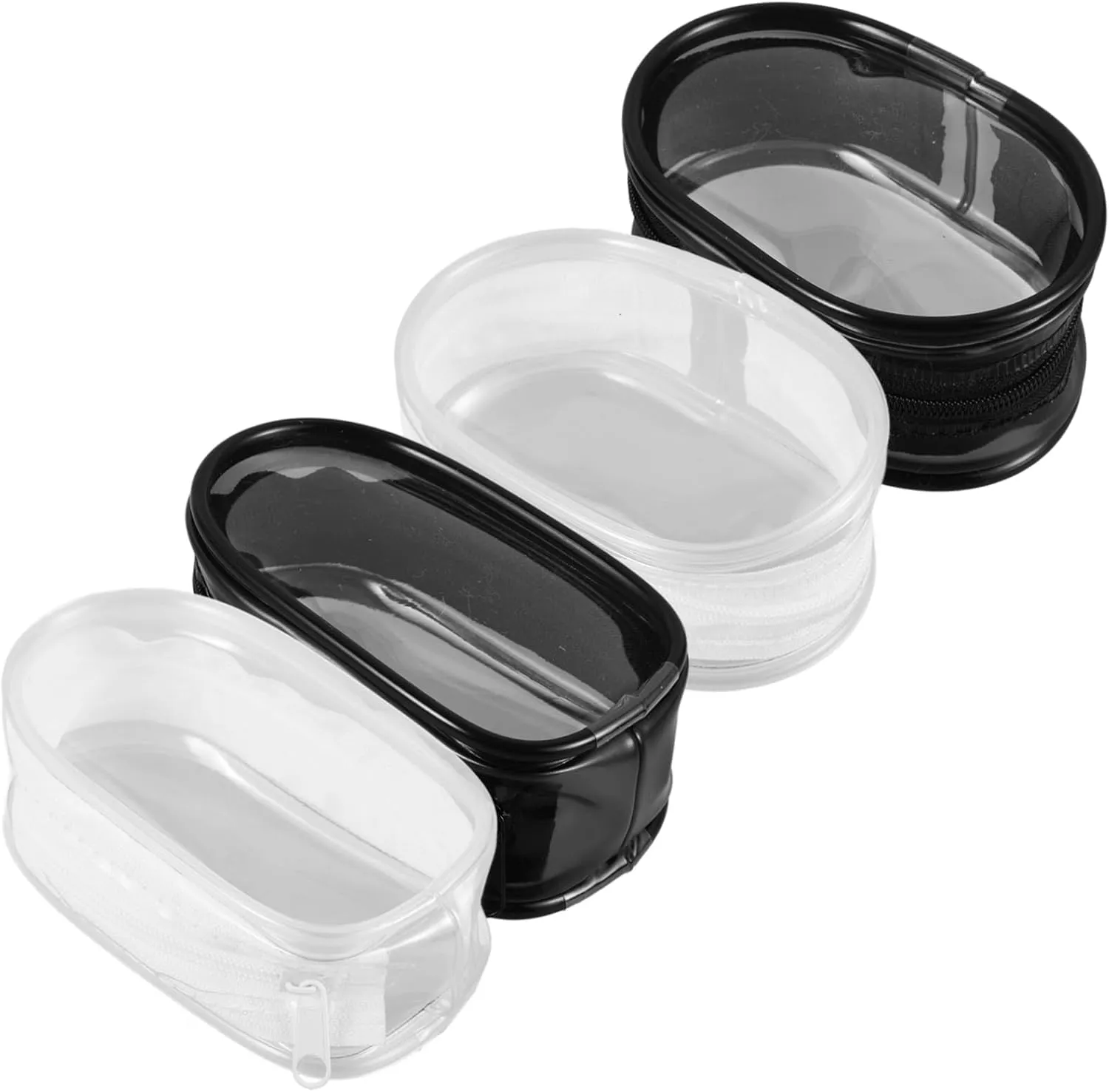 GARVALON 4pcs Small Storage Bag Figurine Carriers Organiser Case Miniature Carrying Doll Display Case Carrier Clear Mini Pouch Transparent Display Key Bag Mini Portable Organizer PVC