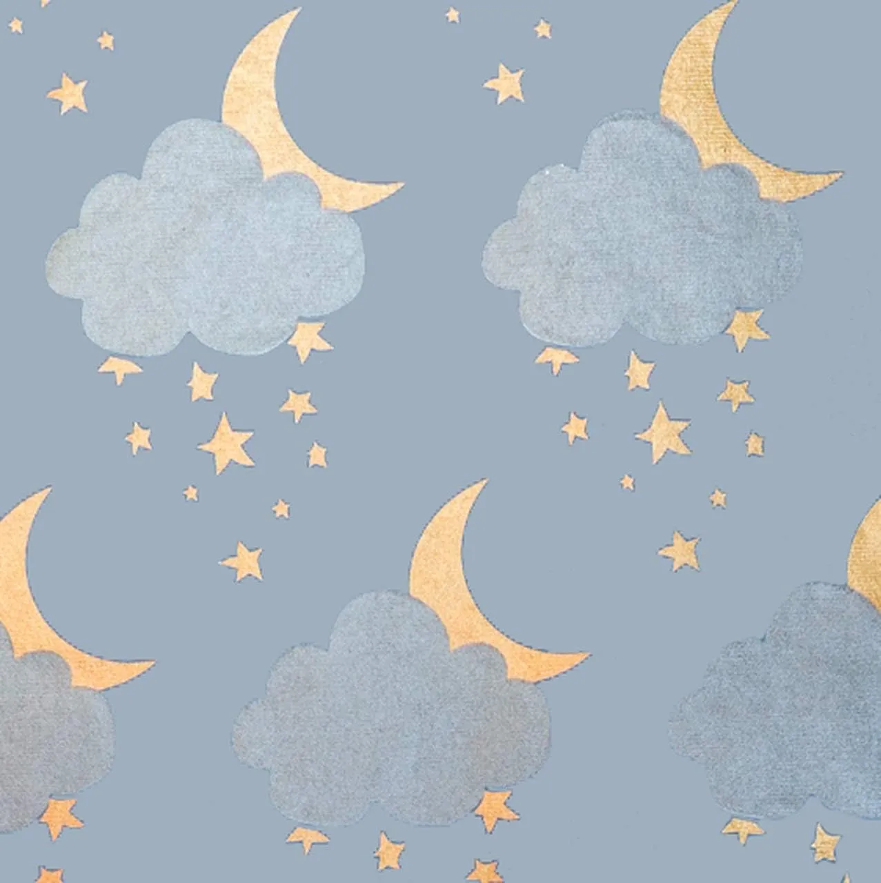 Gift Wrap - Sweet Dreams - Light Blue/Metallic Silver
