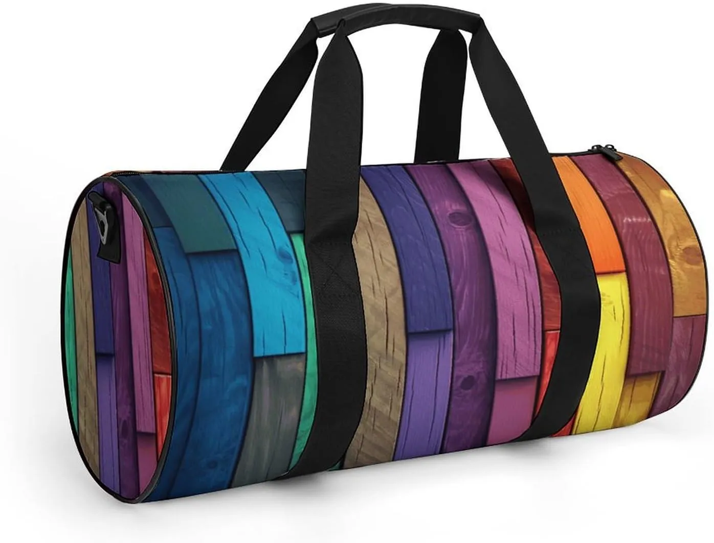 Gym Bag Colored Wood Duffel Bag for Men Women Overnight Bag with Shoe Compartment Workout Bags