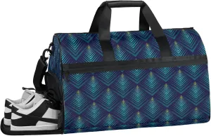 Gym Bag for Women Men Geometric Abstract Colorful Travel Duffle Bag with Shoe Compartment Waterproof Sports Tote Bags Large Overnight Weekender Bags for Travel Swimming Gym Yoga Dance