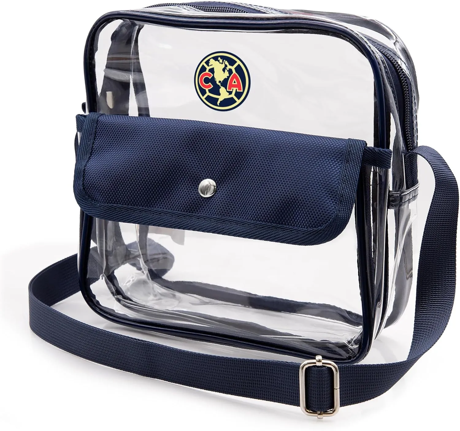 Icon Sports Officially Licensed Stadium-Approved Clear Crossbody Bag with Zipper and Side Pocket