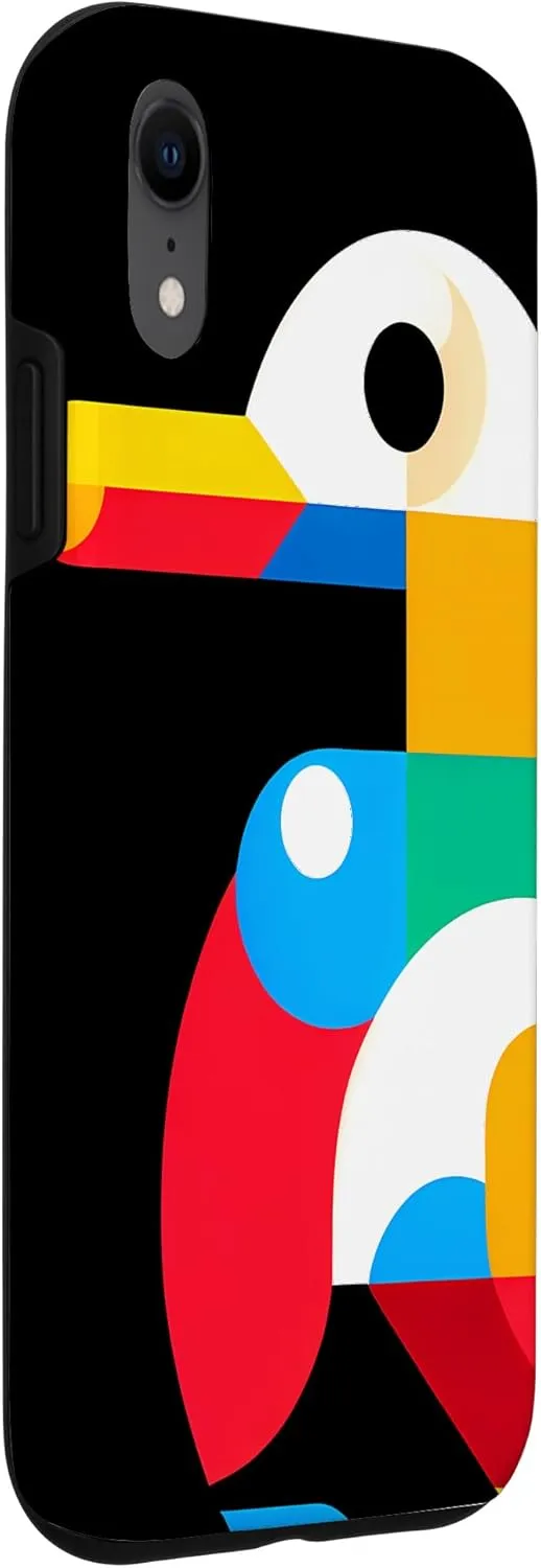 iPhone XR Geometric Minimalism Modern Illustration Eider Bird Art Case