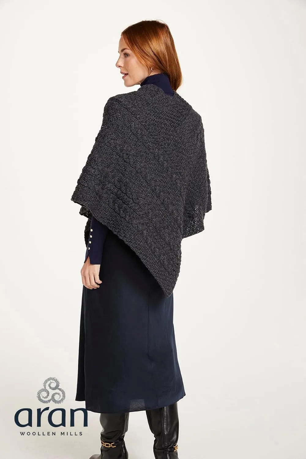Irish 100% Merino Wool Poncho for Women Made in Ireland