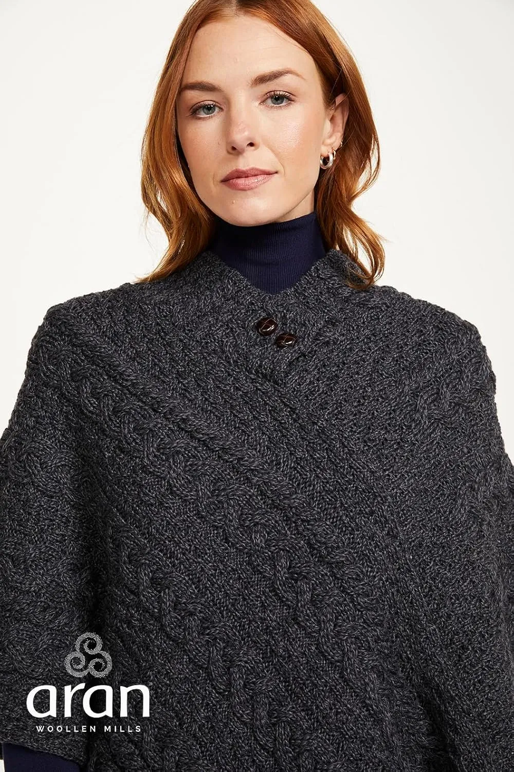 Irish 100% Merino Wool Poncho for Women Made in Ireland
