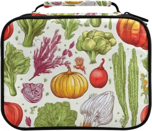 J JOYSAY Veggies Vegetables Molasses Colored Pencil Case Pencil Holder Pencil Box with Zipper Large Capacity Multipurpose Travel Bags for Office College School
