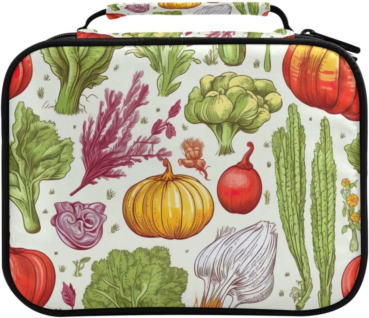J JOYSAY Veggies Vegetables Molasses Colored Pencil Case Pencil Holder Pencil Box with Zipper Large Capacity Multipurpose Travel Bags for Office College School