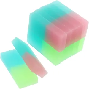Jelly Square Eraser 12pcs Big Erasers for Boys and Girls Pastel Erasers Kawaii Design Safe PVC Material