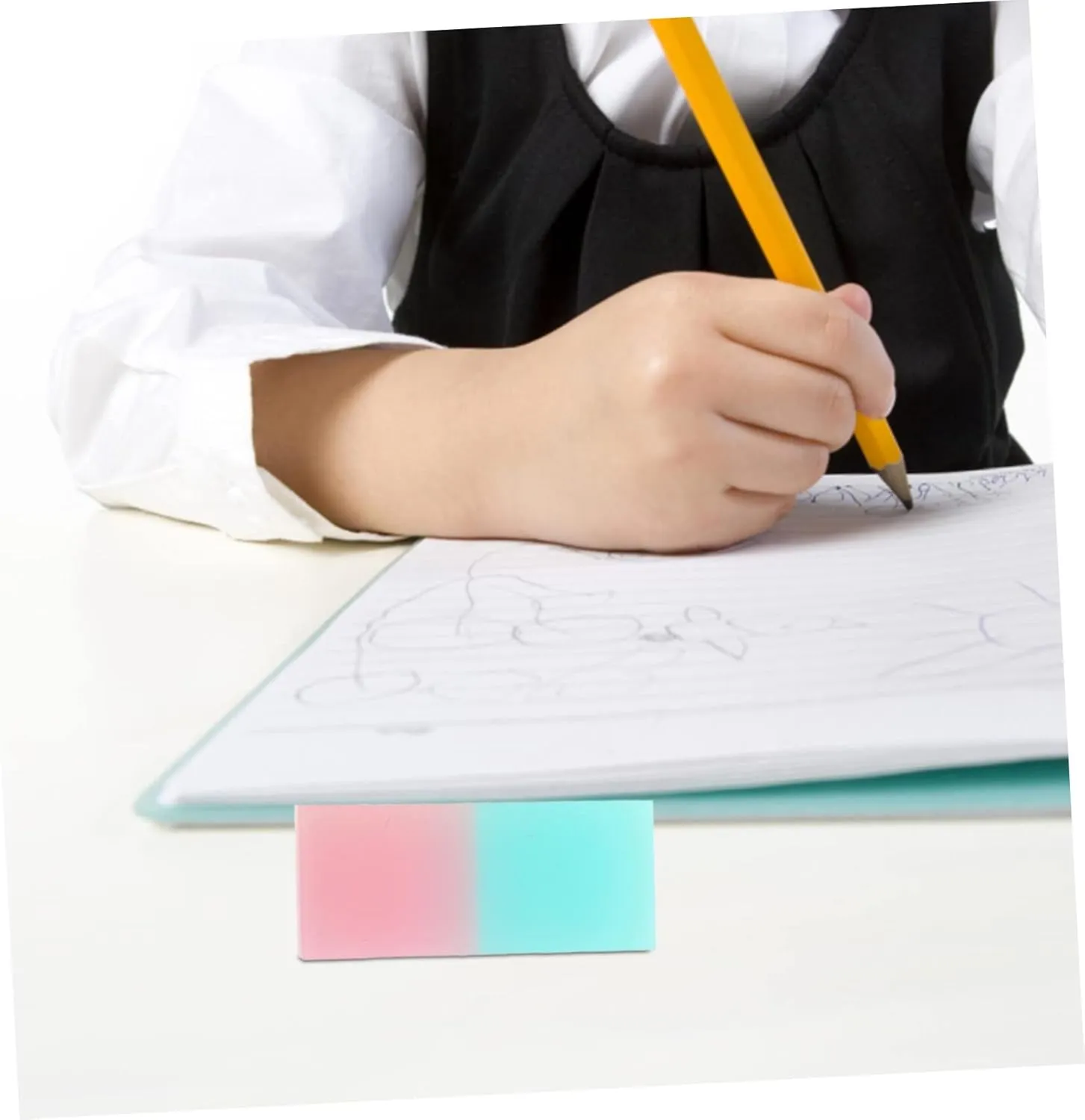 Jelly Square Eraser 12pcs Big Erasers for Boys and Girls Pastel Erasers Kawaii Design Safe PVC Material