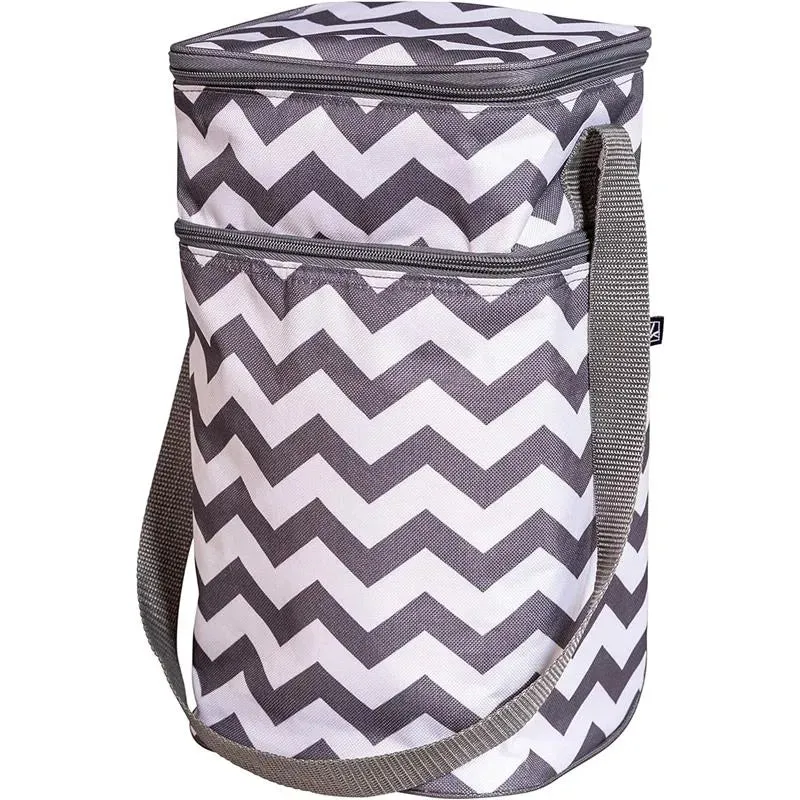 J.L. Childress - 6 Bottle Cooler, Grey Chevron