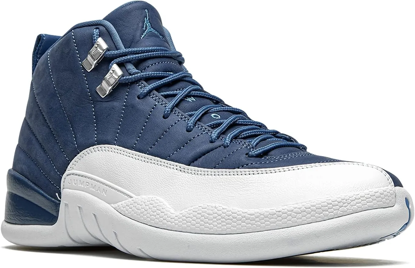 Jordan Air 12 Retro Men's Shoes White/French Blue/Metallic Silver/Varsity Red 130690-113