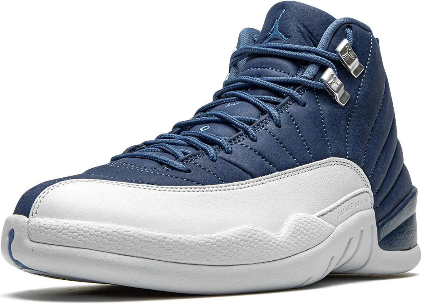 Jordan Air 12 Retro Men's Shoes White/French Blue/Metallic Silver/Varsity Red 130690-113