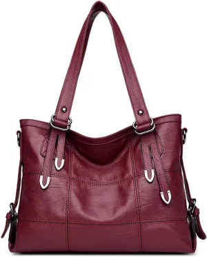 JSEIAJB Women PU Leather Handbags Purses Soft Shoulder Bags for Women Messenger Bags Crossbody BagsTop-Handle Bags