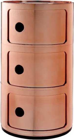 Kartell Componibili Drawers by Anna Castelli Ferrieri, Pack of 1, Metallic Copper