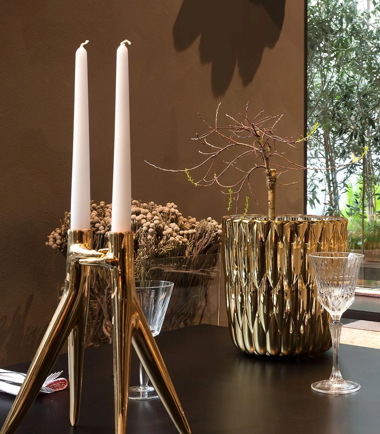 Kartell Jelly Vase by Patricia Urquiola, Pack of 2, Metallic Gold