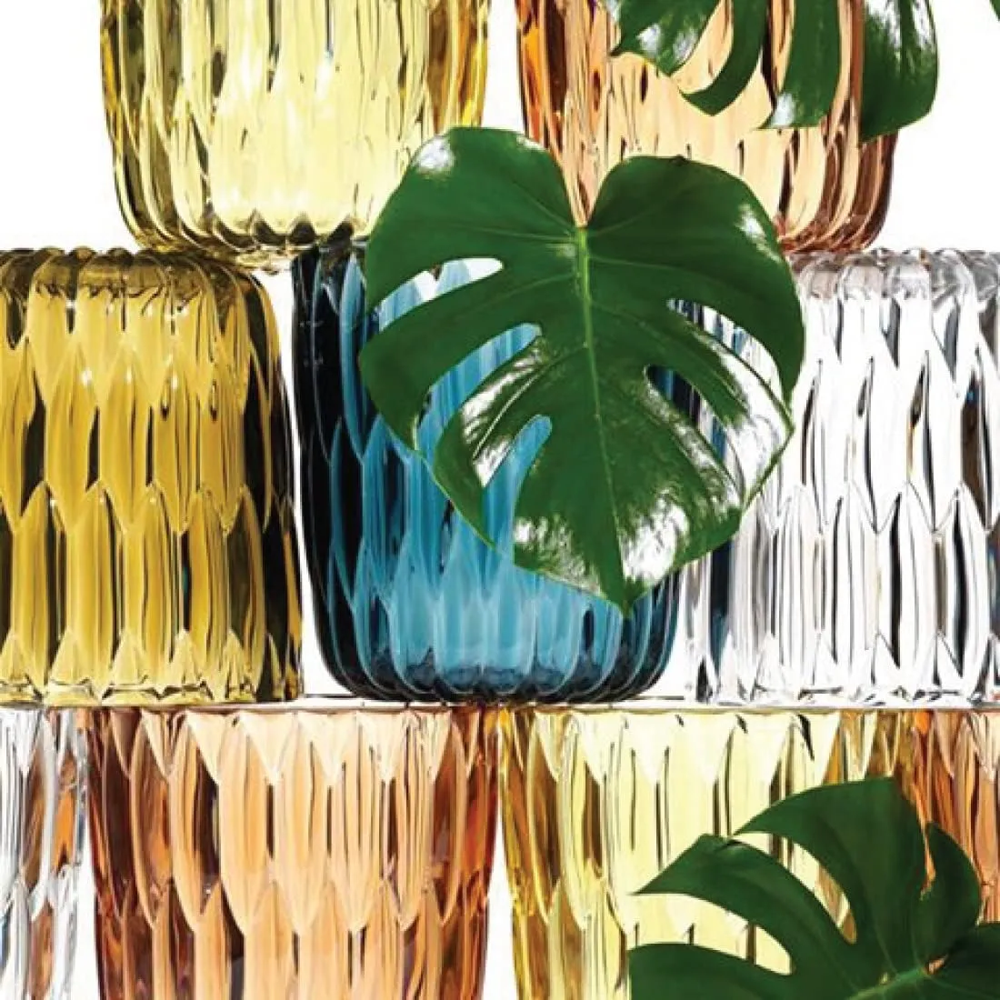 Kartell Jelly Vase by Patricia Urquiola, Pack of 2, Metallic Gold