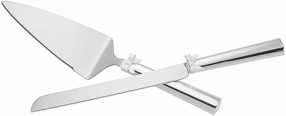 Kate Spade New York Grace Avenue 2-Piece Dessert Set, 1.45 LB, Metallic, Silver Plated