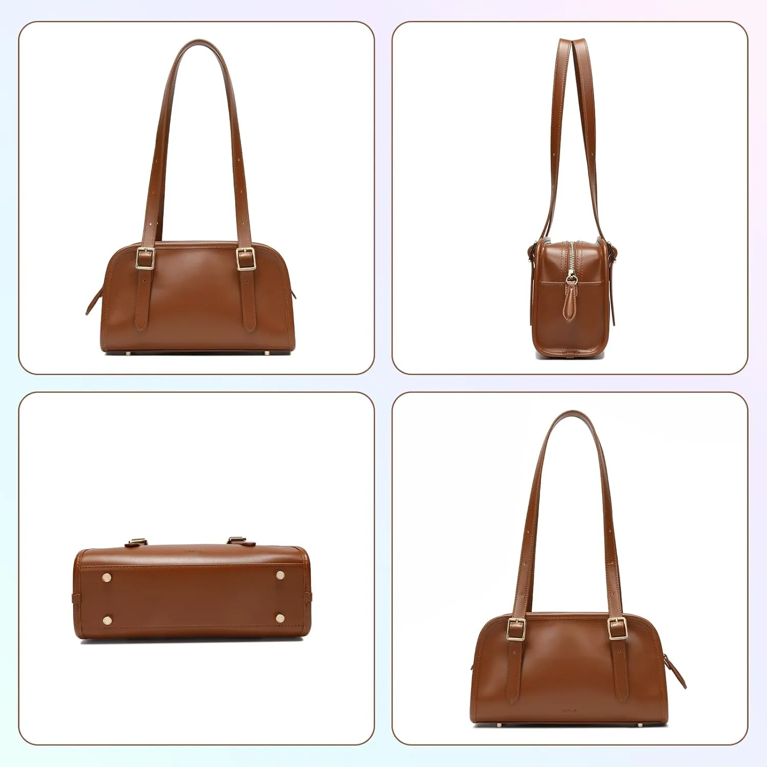 Keyli Fashion Shoulder Bags Purses for Women Vegan Leather Zipper Closure Hobo Handbags Clutch with Adjustable Strap
