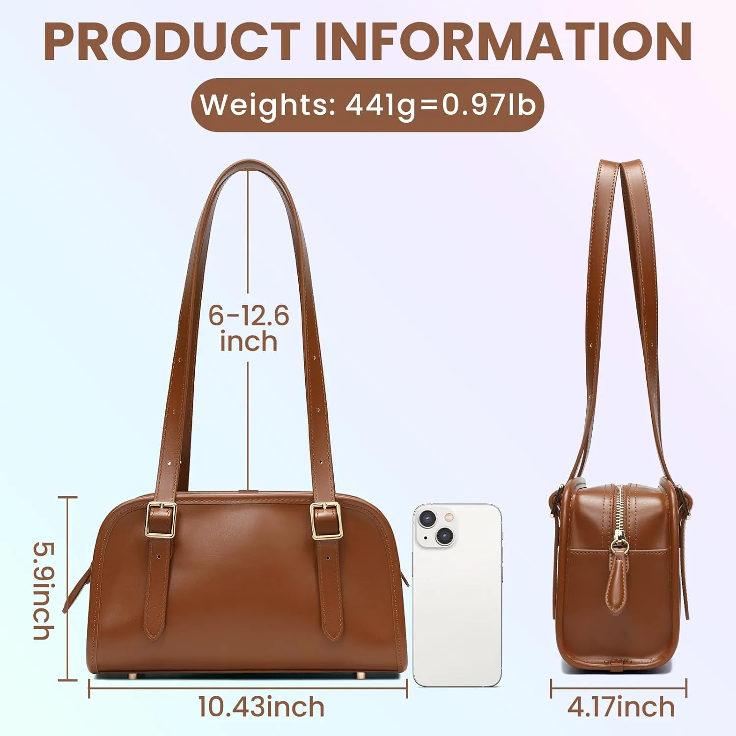 Keyli Fashion Shoulder Bags Purses for Women Vegan Leather Zipper Closure Hobo Handbags Clutch with Adjustable Strap
