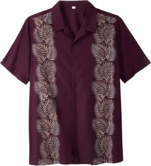 KingSize Men's Big & Tall Short Sleeve Island Shirt