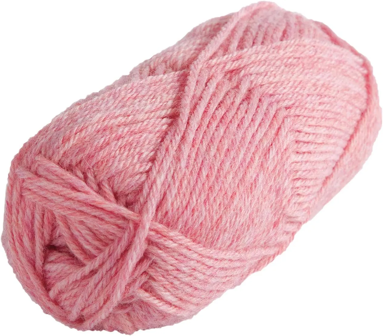 Knit Picks Wool of The Andes Yarn Pack - 10 Skeins of Pink 100% Wool Worsted Weight Yarn (Blossom Heather)