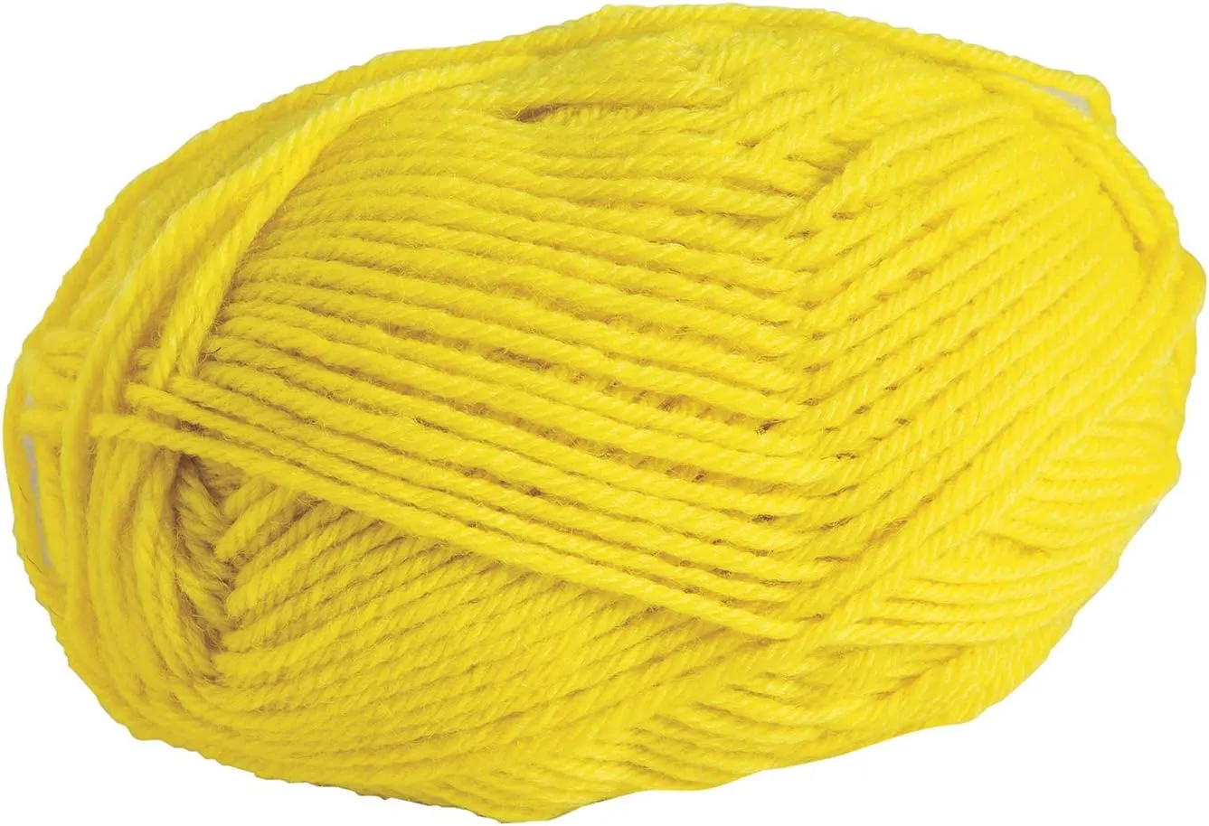 Knit Picks Wool of The Andes Yarn Pack - 10 Skeins of Yellow 100% Wool Worsted Yarn (Buttercup)