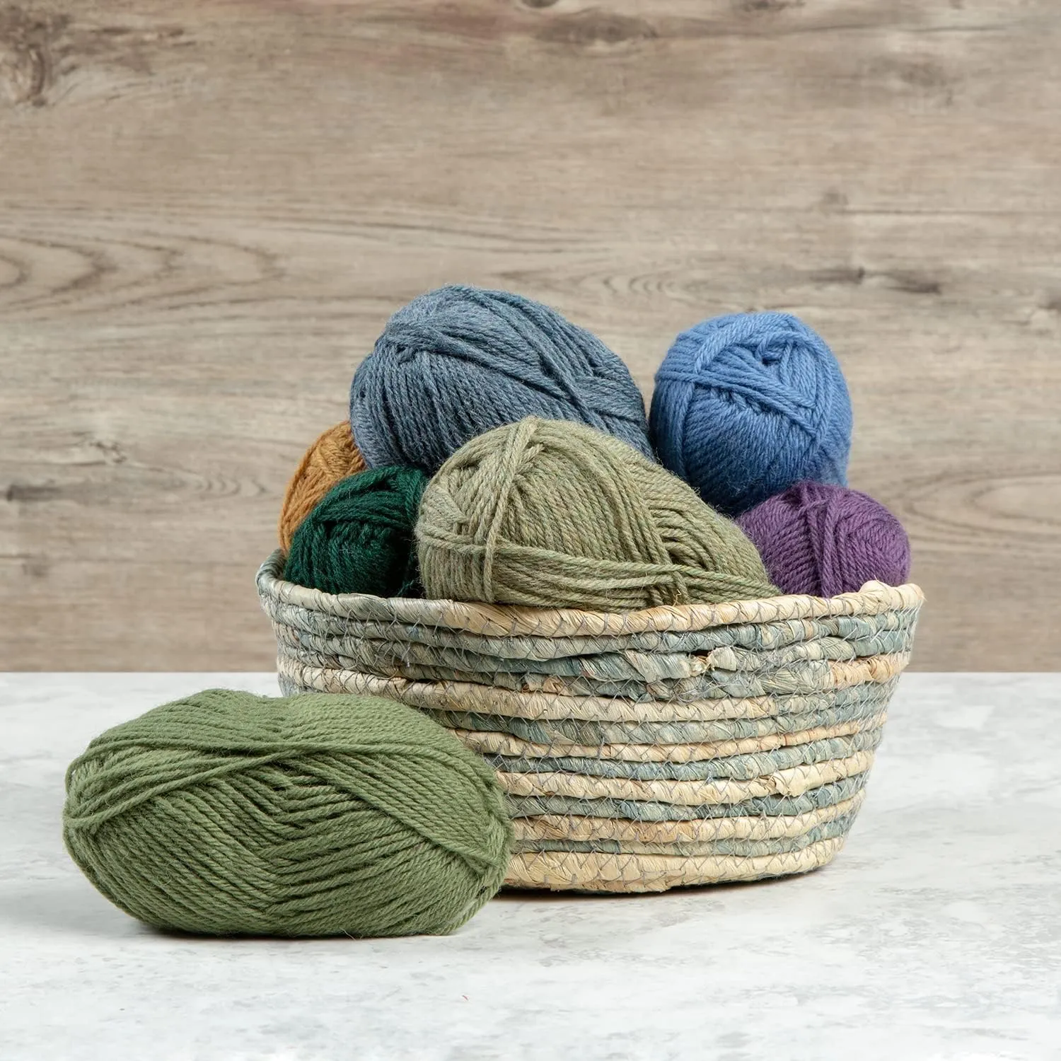 Knit Picks Wool of The Andes Yarn Pack - 10 Skeins of Yellow 100% Wool Worsted Yarn (Buttercup)