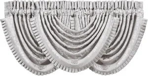 La Scala Waterfall Window Valance Silver 49 x 33