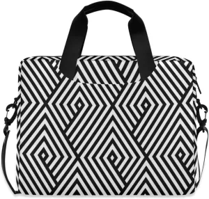Laptop Bag for Women Modern Geometric Computer Carrying Case Shoulder Bag Fits for 15.6inch, 16inch