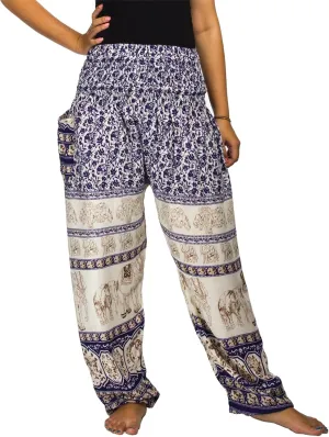 LOFBAZ Harem Pants for Women S-4XL Plus Hippie Yoga Floral Boho Lounge Clothing