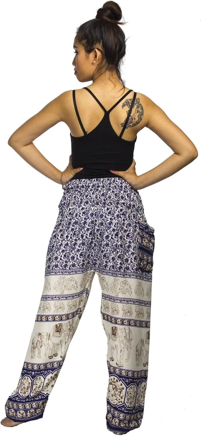 LOFBAZ Harem Pants for Women S-4XL Plus Hippie Yoga Floral Boho Lounge Clothing