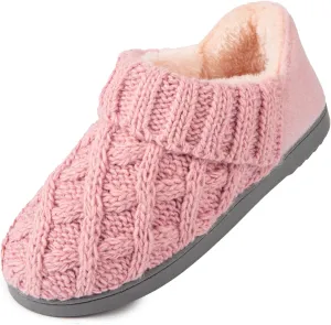 LongBay Women's Warm Bootie Slippers Winter Memory Foam House Shoes for Indoor Outdoor