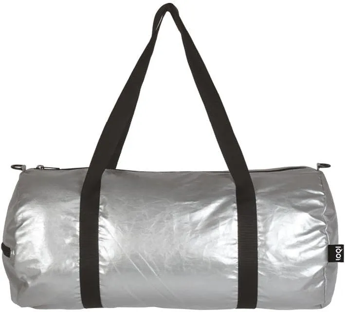 LOQI Metallic Weekender Reversible Bag, Matt Silver, One Size