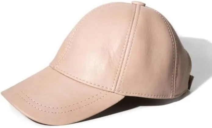 Lukkizara Genuine Real Lambskin Leather Unisex Baseball Cap - 100% Lambskin Adjustable
