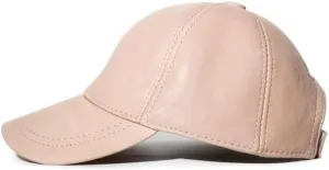 Lukkizara Genuine Real Lambskin Leather Unisex Baseball Cap - 100% Lambskin Adjustable