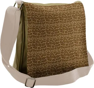 Lunarable Reptile Messenger Bag, Python Snakeskin Geometric, Unisex Cross-body
