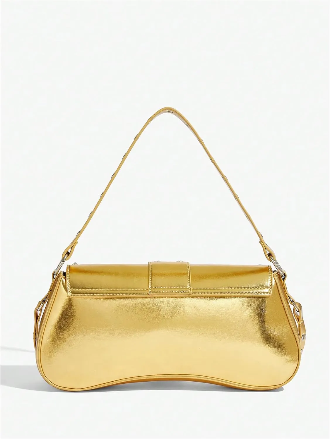 MakeMeChic Women's Shoulder Bags Y2K PU Leather Clutch Small Purse Hobo Bags