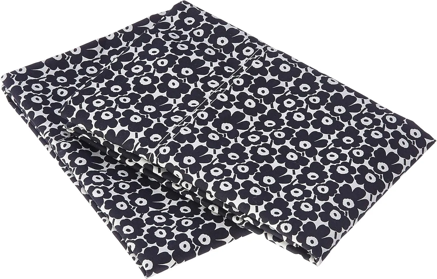 Marimekko - Pillowcase Set, Cotton Percale Bedding, Smooth & Cool Home Decor (Pikkuinen Unikko Black, Standard)