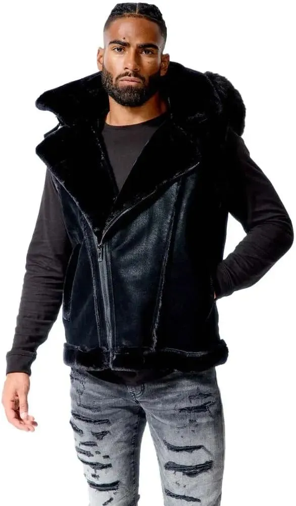 Men Denali Shearling Vest (Black)
