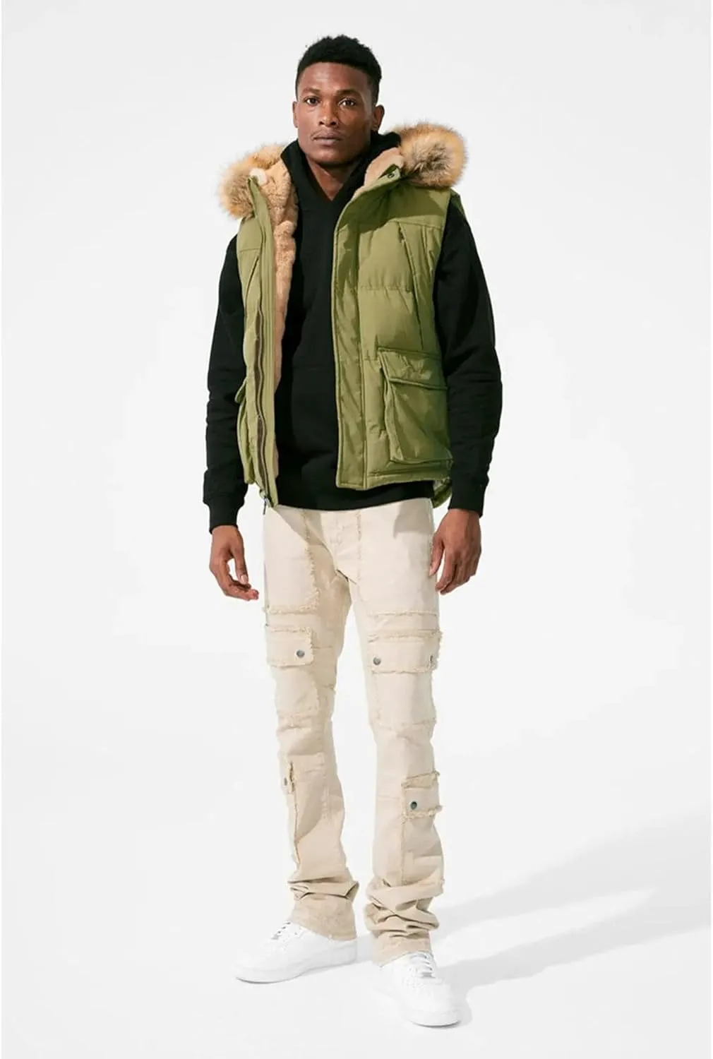 Men Yuken Puffer Vest (Army Green)