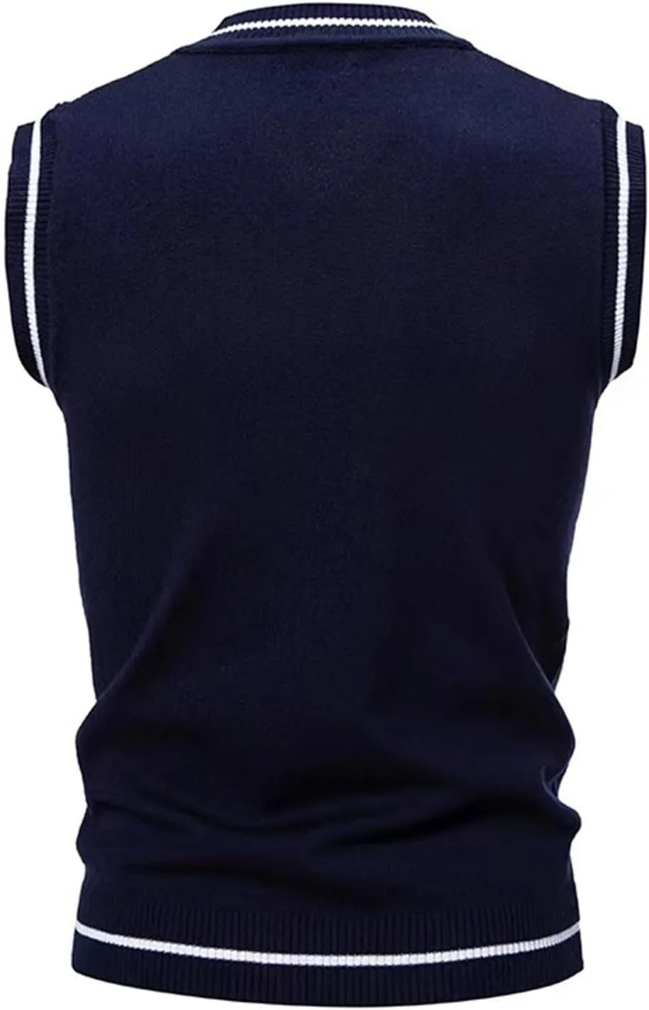 Men's Argyle Vest Sweater Plus Size V Neck Sleeveless Pullover Sweaters Fashion Slim Fit Thermal Knitwear Tank Tops