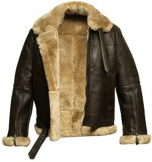 Mens B3 Brown Aviator Jacket