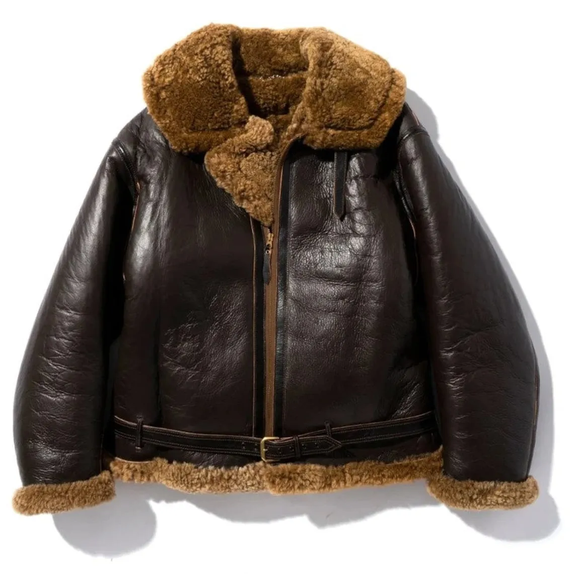 Mens Dark Brown Aviator Jacket