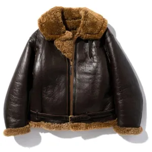 Mens Dark Brown Aviator Jacket