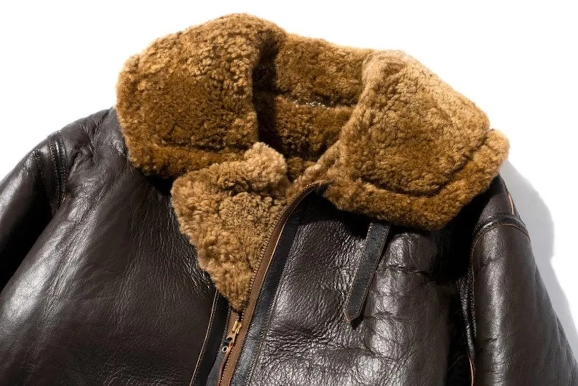 Mens Dark Brown Aviator Jacket