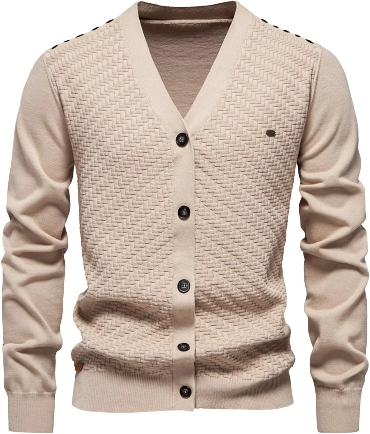 Mens Shawl Collar Cardigan Sweaters Knit Textured Sweater Button Down Long Sleeve Winter Casual Cardigans
