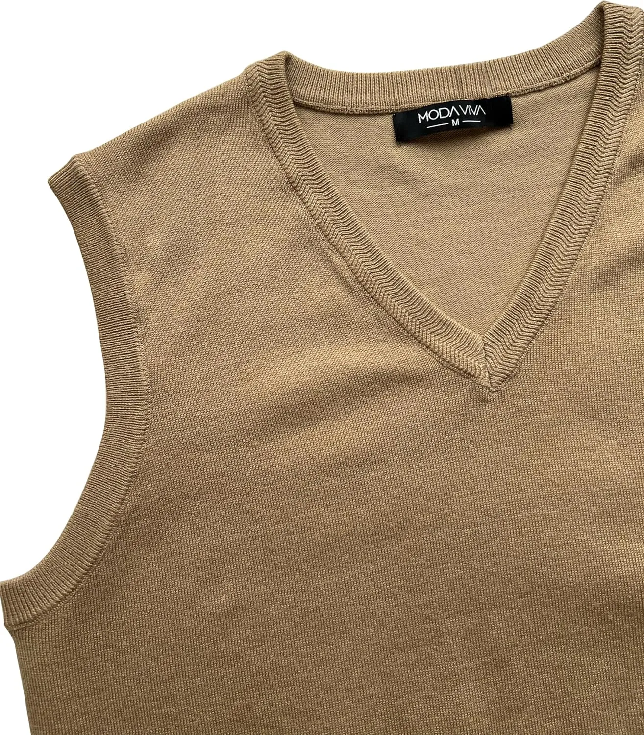 Men's V-Neck Sweater Vest Wool Blend Knitted Sleeveless Pullover Sweater Vests