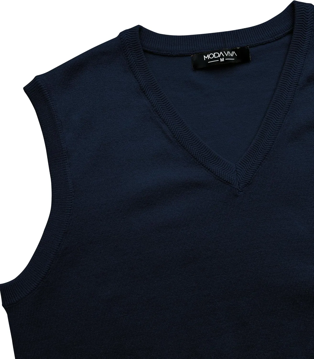 Men's V-Neck Sweater Vest Wool Blend Knitted Sleeveless Pullover Sweater Vests