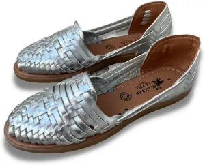 Mexico en la Piel Huarache Sandals for Women - Genuine Leather Handmade Sandals in Metallic Colors Gold, Silver, and Bronze - Comfortable, Water-Resistant, and Casual Slip-On Design