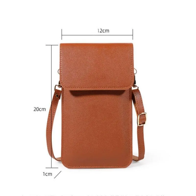 Mini Shoulder Crossbody Bags For Women Casual Solid Color Mobile Phone Bag Long Wallet